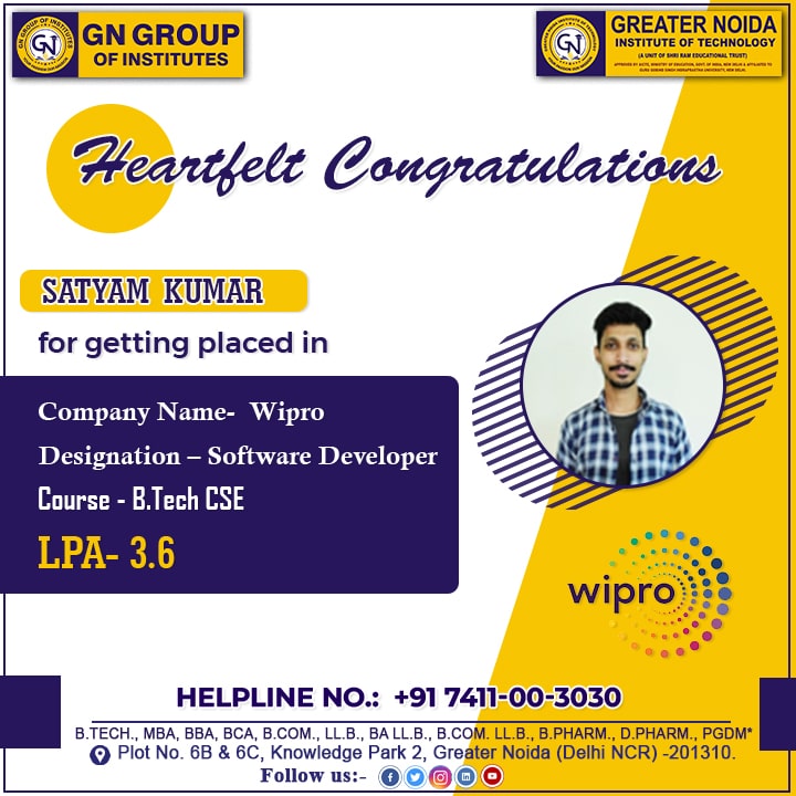 Placed Students - GN Group Greater Noida